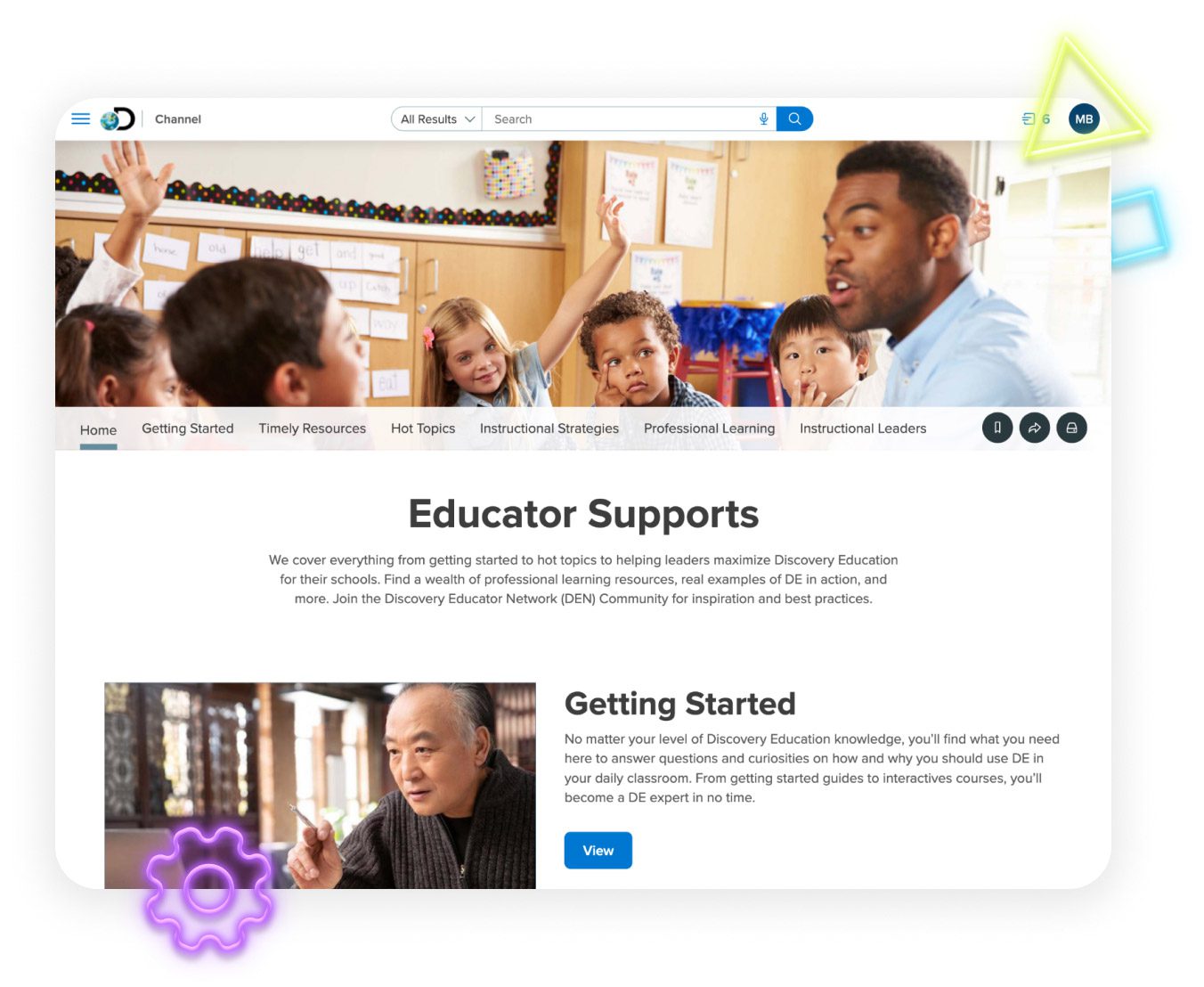 professional learning channel homepage